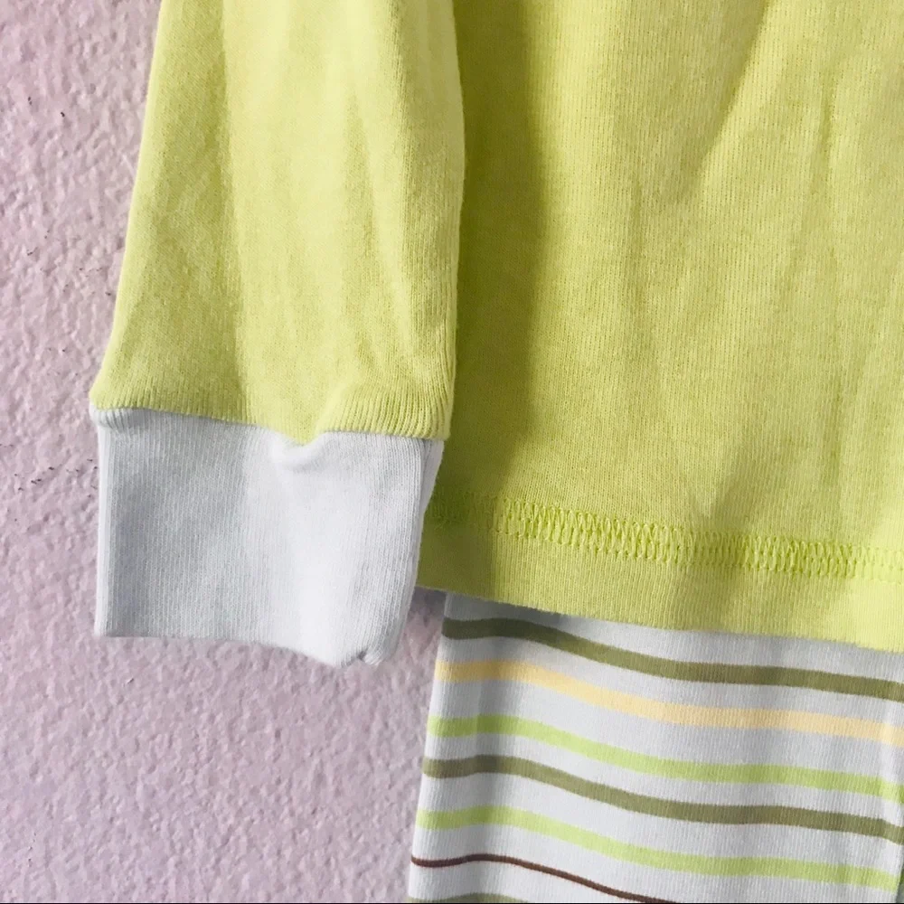 New vintage multicolored Little Guys organic cotton pajama set